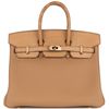 Hermès Birkin 25 Touch Beton Togo / Beton Matte Crocodile Alligator PHW