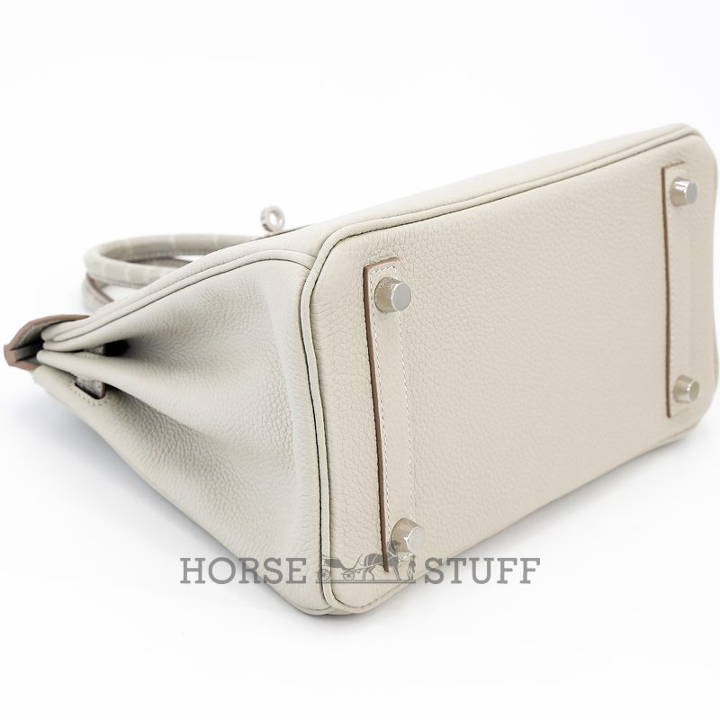 Hermès Birkin 25 Touch Gris Perle Togo / Matte Crocodile Alligator PHW