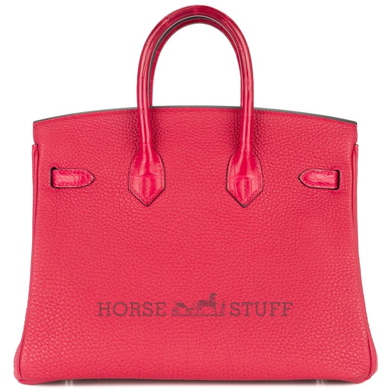 Hermès Birkin 25 Touch Beton Togo / Beton Matte Crocodile Alligator PHW