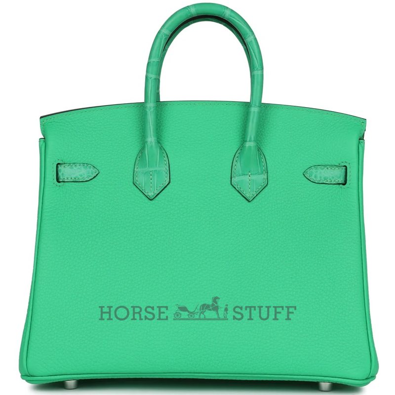 Hermès Birkin 25 Touch Vert Comics Togo / Matte Crocodile Alligator PHW