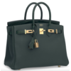 Hermès Birkin 25 Touch Vert Cypress Togo / Vert Cypress Matte Crocodile Alligator Permabrass