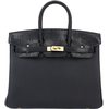 Hermès Birkin 25 Touch Black Togo / Black Shiny Niloticus Lizard GHW