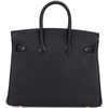 Hermès Birkin 25 Touch Black Togo / Black Shiny Niloticus Lizard GHW