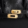 Hermès Birkin 25 Touch Black Togo / Black Shiny Niloticus Lizard GHW