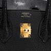 Hermès Birkin 25 Touch Black Togo / Black Shiny Niloticus Lizard GHW