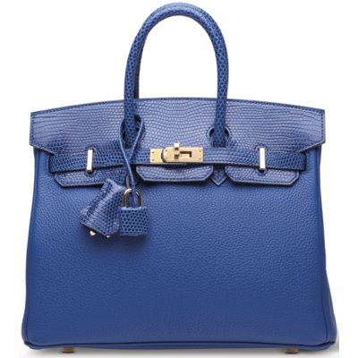 Hermès Birkin 25 Touch Blue de France Togo / Blue de France Shiny Niloticus Lizard Permabrass