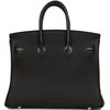 Hermès Birkin 25 Touch Black Togo / Black Shiny Niloticus Lizard PHW