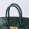 Hermès Birkin 25 Touch Vert Cypress Togo / Shiny Niloticus Lizard GHW