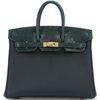 Hermès Birkin 25 Touch Vert Cypress Togo / Shiny Niloticus Lizard GHW