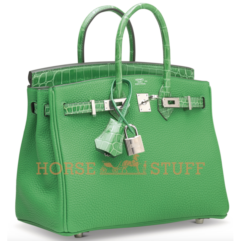 Hermès Birkin 25 Touch Bambou Togo / Cactus Lisse Crocodile Niloticus PHW