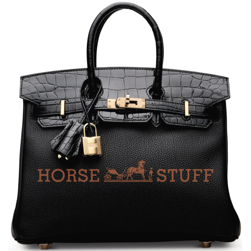 Hermès Birkin 25 Touch Black Togo / Black Lisse Crocodile Niloticus RGHW