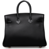 Hermès Birkin 25 Touch Black Togo / Black Lisse Crocodile Niloticus RGHW