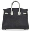 Hermès Birkin 25 Special Order HSS Black / Gris Perle Chevre BPHW