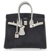 Hermès Birkin 25 Special Order HSS Black / Gris Perle Chevre BPHW