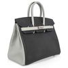 Hermès Birkin 25 Special Order HSS Black / Gris Perle Chevre BPHW