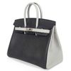 Hermès Birkin 25 Special Order HSS Black / Gris Perle Chevre BPHW