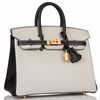 Hermès Birkin 25 Special Order HSS Gris Perle / Black Chèvre BGHW