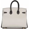 Hermès Birkin 25 Special Order HSS Gris Perle / Black Chèvre BGHW