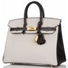 Hermès Birkin 25 Special Order HSS Gris Perle / Black Chèvre BGHW