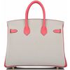 Hermès Birkin 25 Special Order HSS Gris Perle / Rose Azalee Chevre BGHW