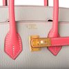 Hermès Birkin 25 Special Order HSS Gris Perle / Rose Azalee Chevre BGHW