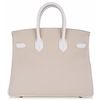 Hermès Birkin 25 Special Order HSS Craie / White Clemence RGHW