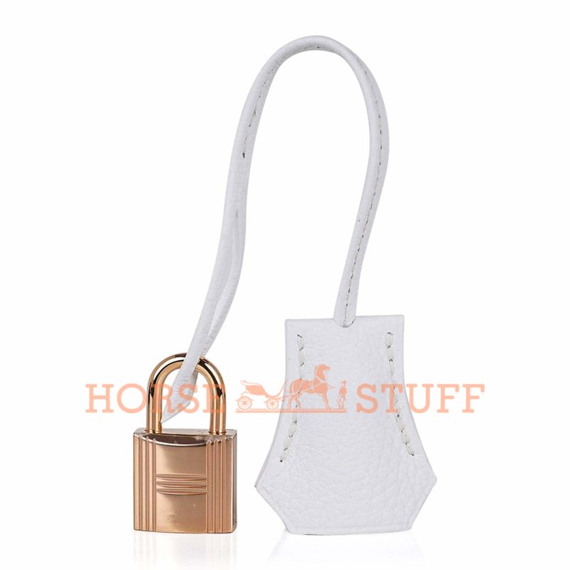 Hermès Birkin 25 Special Order HSS Craie / White Clemence RGHW