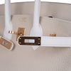 Hermès Birkin 25 Special Order HSS Craie / White Clemence RGHW