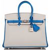 Hermès Birkin 25 Gris Mouette / Mykonos Clemence BPHW