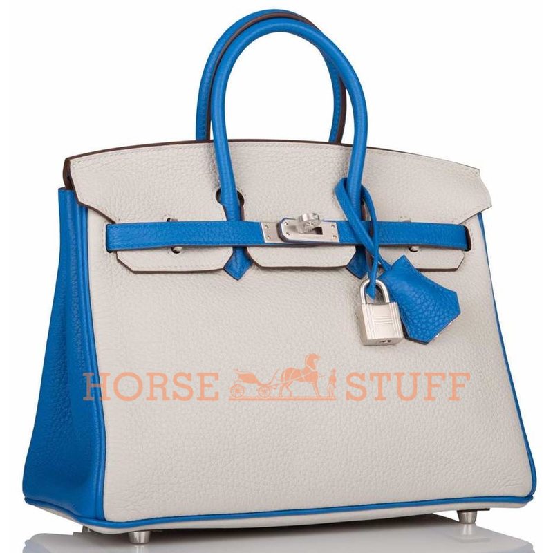 Hermès Birkin 25 Gris Mouette / Mykonos Clemence BPHW