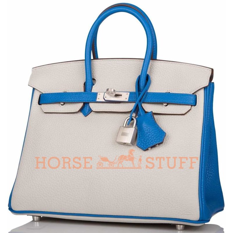 Hermès Birkin 25 Gris Mouette / Mykonos Clemence BPHW