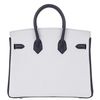 Hermès Birkin 25 Special Order HSS White / Blue Nuit Clemence BPHW