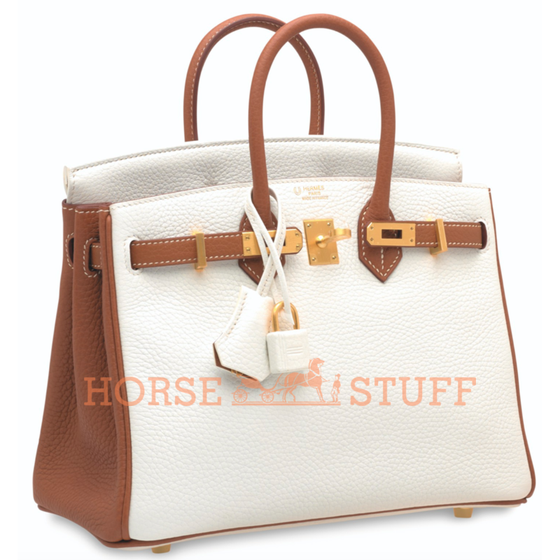 Hermès Birkin 25 Special Order HSS White / Gold Clemence BGHW