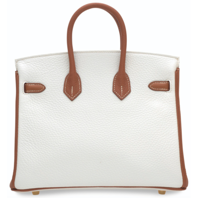 Hermès Birkin 25 Special Order HSS White / Gold Clemence BGHW