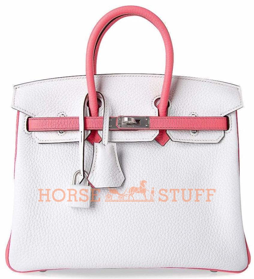 Hermès Birkin 25 Special Order HSS White / Rose Azalee