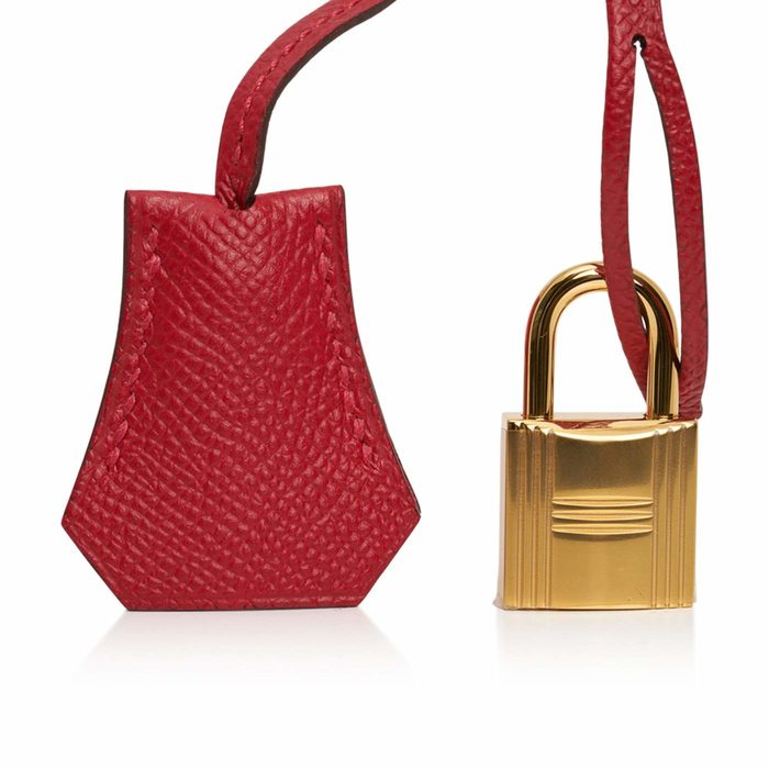 Hermes Birkin 25 HSS Bag Rose Azalee Rouge Casaque Epsom Gold Hardware •  MIGHTYCHIC • 