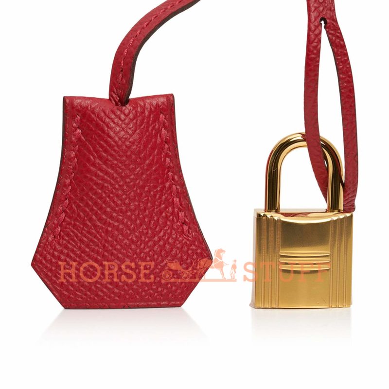 Hermès Birkin 25 Special Order HSS Rose Azalee / Rouge Casaque Epsom GHW