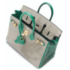 Hermès Birkin 25 Special Order HSS Gris Tourterelle / Vert Emerald Lisse Crocodile Porosus GHW