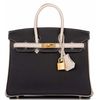 Hermès Birkin 25 Special Order HSS Black / Craie Togo BGHW