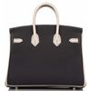 Hermès Birkin 25 Special Order HSS Black / Craie Togo BGHW