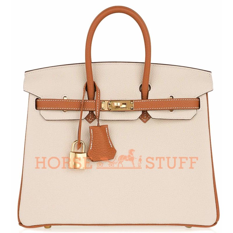 Hermès Birkin 25 Special Order HSS Craie / Gold Togo GHW