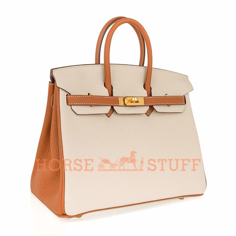 Hermès Birkin 25 Special Order HSS Craie / Gold Togo GHW