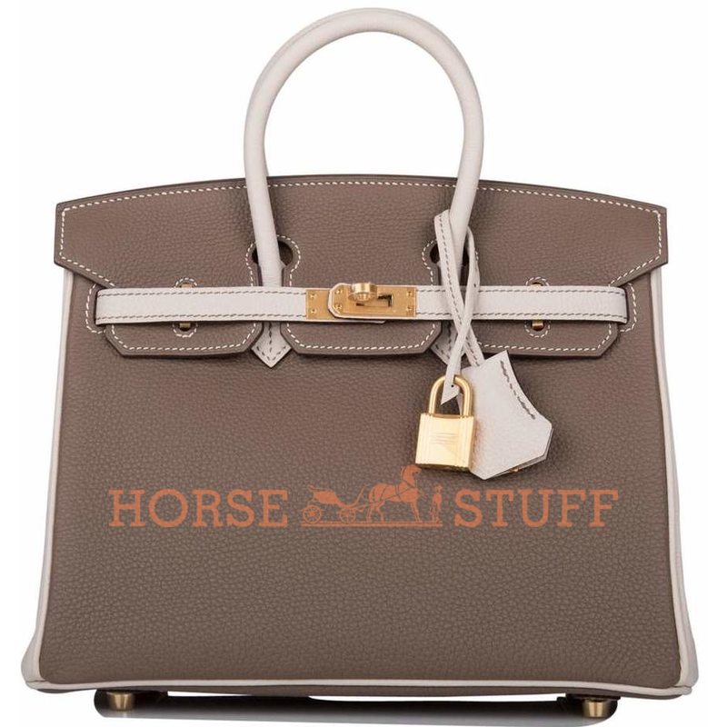 Hermès Birkin 25 Etoupe / Craie Togo BGHW