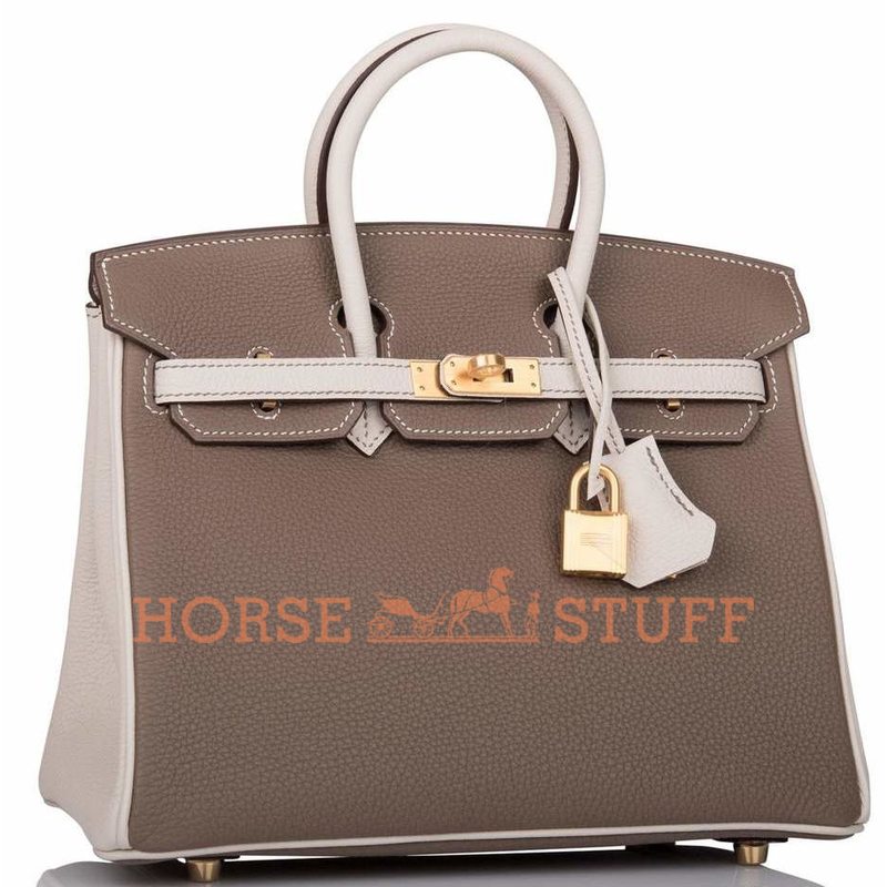 Hermès Birkin 25 Etoupe / Craie Togo BGHW