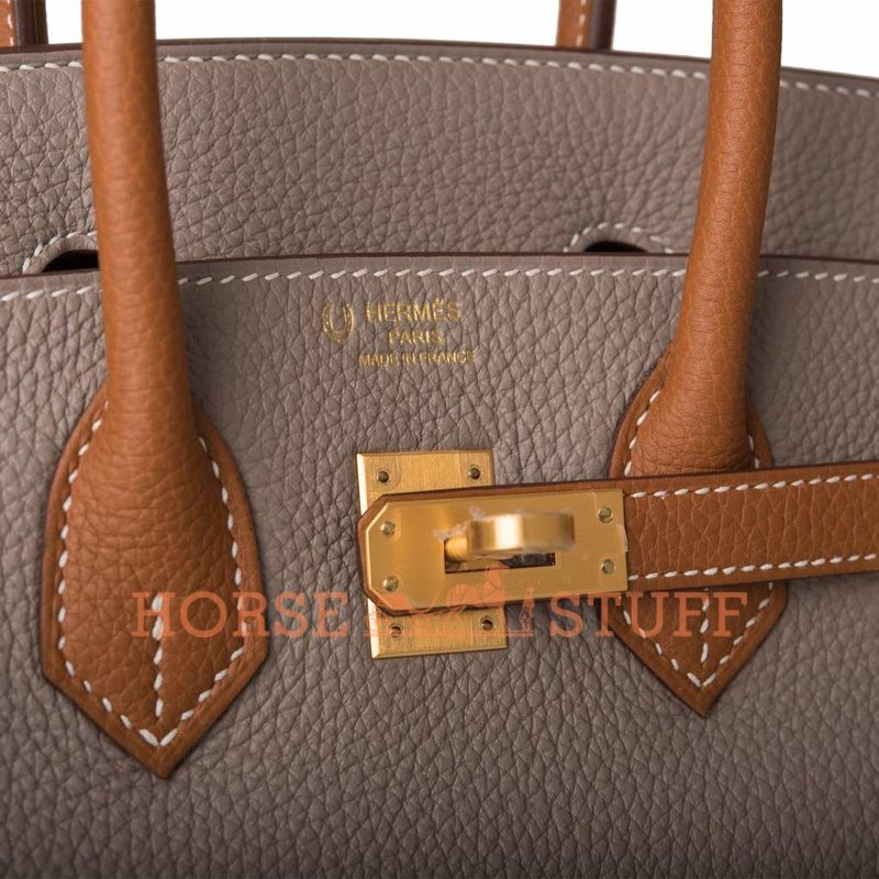 Hermès Birkin 25 Special Order HSS Gris Asphalt / Gold Togo BGHW