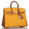 Hermès Birkin 25 Special Order HSS Jaune Ambre / Gold Togo Permabrass