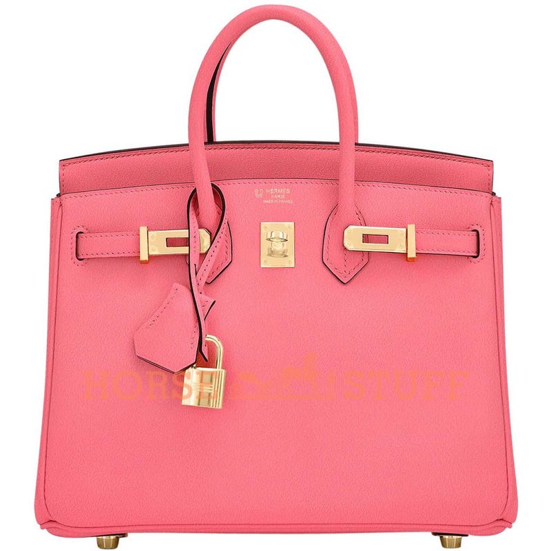 Hermès Birkin 25 Special Order HSS Verso Rose Azalee / Lime Chèvre GHW