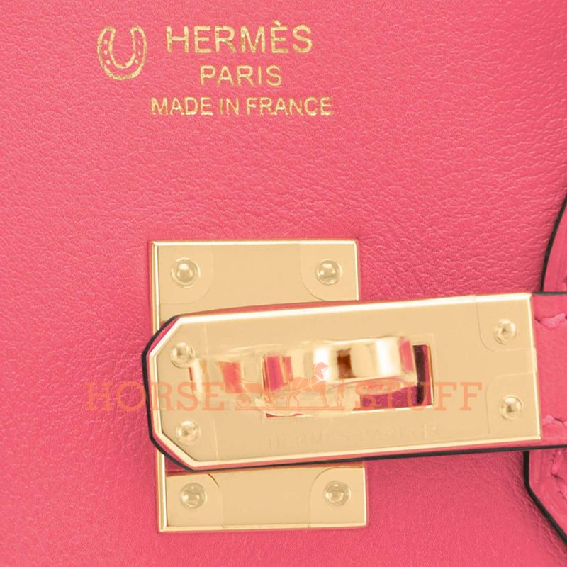 Hermès Birkin 25 Special Order HSS Verso Rose Azalee / Lime Chèvre GHW