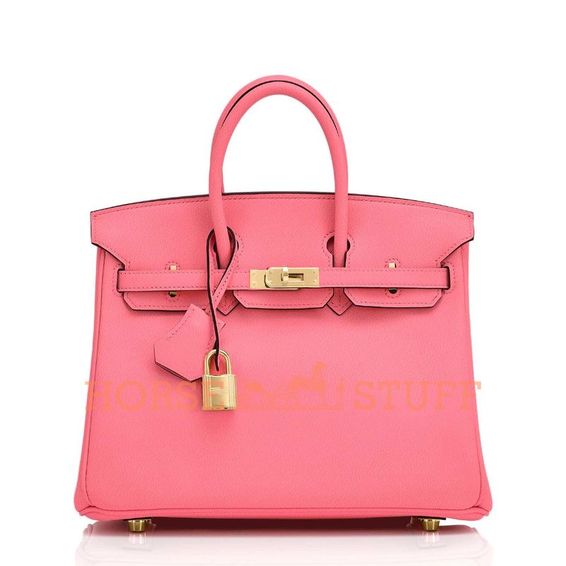 Hermès Birkin 25 Special Order HSS Verso Rose Azalee / Lime Chèvre GHW