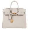 Hermès Birkin 25 Special Order HSS Verso Beton / Rose Pourpre Togo BGHW